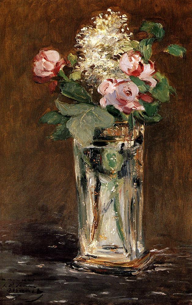 Edouard Manet Flowers In A Crystal Vase